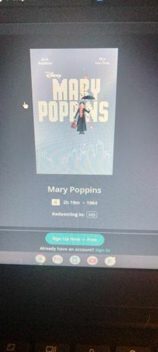 Marry Poppins full code from DVD may redeem in HD