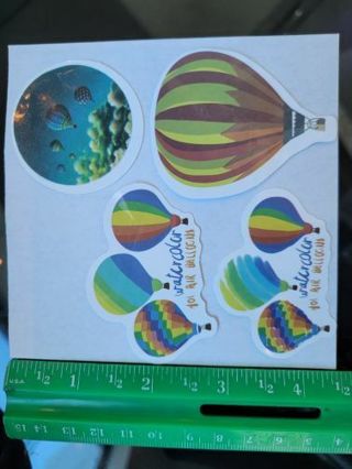 VINYL COATED STICKERS- HOT AIR BALLOONS