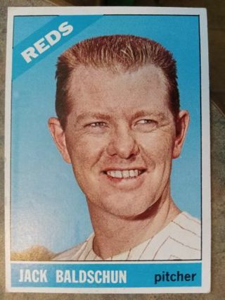 1966 TOPPS JACK BALDSCHUN CINCINNATI REDS BASEBALL CARD# 272