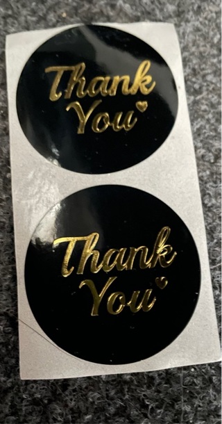 Two (2) Thank You Stickers!! FreeShipping !!