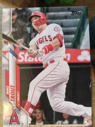 2020 TOPPS MIKE TROUT CALIFORNIA ANGELS BASEBALL CARD# 1