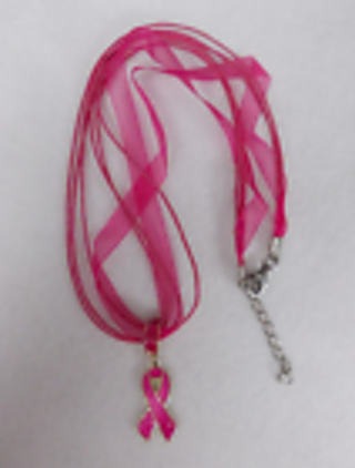 Breast Cancer Awareness Pink Ribbon Necklace