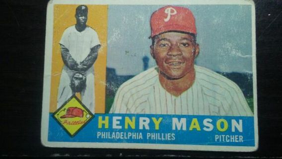 1960 TOPPS HENRY MASON PHILADELPHIA PHILLIES BASEBALL CARD# 331