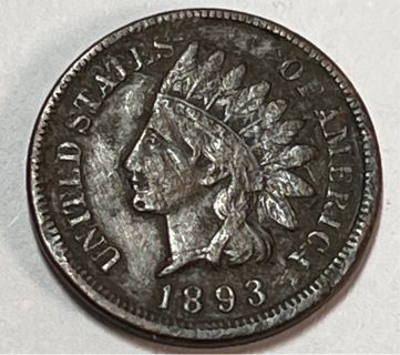 1893 INDIAN HEAD CENT 