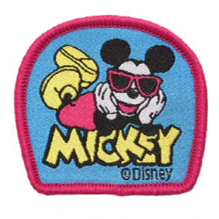 1* VINTAGE Mickey Mouse SEW ON Patch Summer Fun Clothing accessories Embroidery Applique Badge