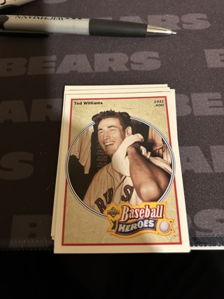 1991 upper deck baseball heroes ted williams