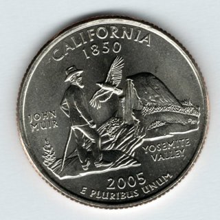 LOT OF 3 BU 2005 STATE QUARTERS - WEST VIRGINIA P&D, CALIFORNIA D