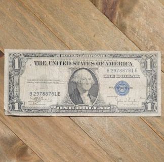 1935 Series C One Dollar Bill Silver Certificate No Motto