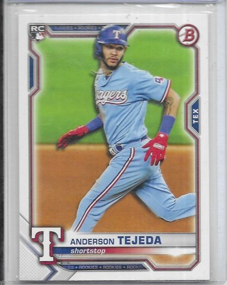 Anderson Tejeda 2021 Bowman #33 Rookie Card