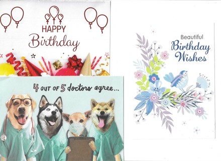 Birthday and Christmas Card fronts for crafts