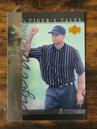 2001 Upper deck Tiger's tales trading card.