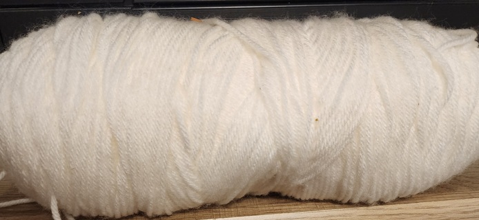 White Yarn - total weight is 5.6 ozs