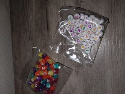Plastic Alphabet beads