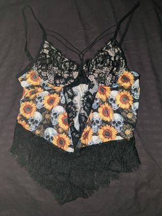 Skull & sunflower lingerie