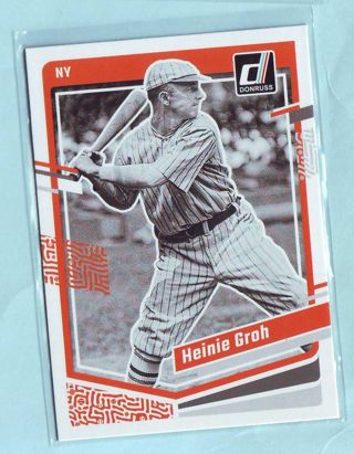 2023 Donruss Heinie Groh Baseball card # 169 New York Giants