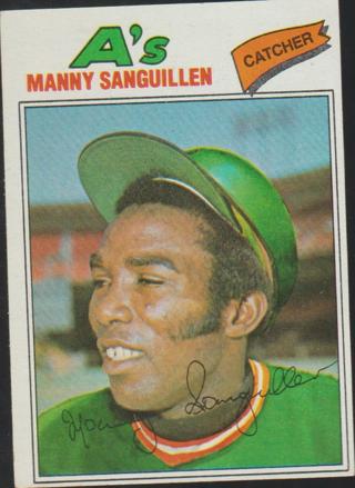 1977 Topps Manny Sanguillen Oakland Athletics #61
