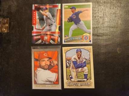 4 card stars, Hall of Fame, Rookie serial numbered /100 lot