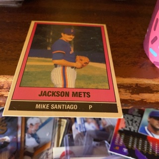 1986 tcma Jackson Mets Mike Santiago baseball card 