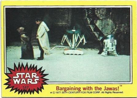 1977 STARWARS BARGAINING WITH THE JAWAS CARD