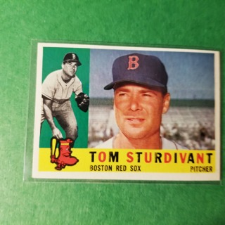 1960 - TOPPS EXMT - NRMT BASEBALL - CARD NO - 487 - TOM STURDIVANT  - RED SOX