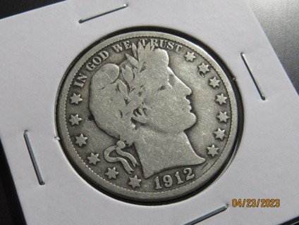    ★★ 1912-D BARBER HALF DOLLAR VG ★★ **90% SILVER**