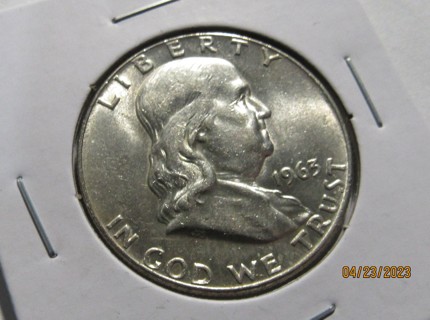 ★★ 1963-D FRANKLIN HALF DOLLAR BU ★★ **90% SILVER**