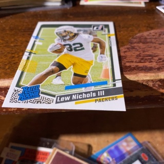 2023 panini donruss lew nichols lll rookie football card 