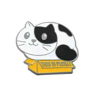 Cat in “This is Perfect “ Box Pin