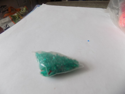 Small baggie emerald green cooking crystals for crafts