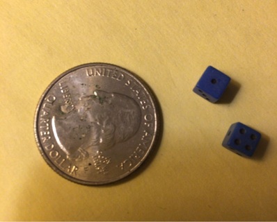 Worlds Smallest Dice Read description before bidding 