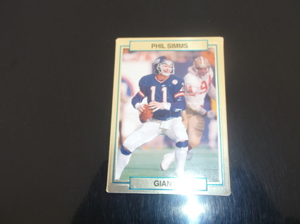 1989 Action Packed   test   Phil Simms  card  #   19   New York Giants 