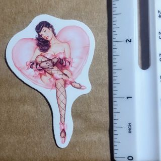 Vintage Pinup Girl Vinyl Decal Sticker