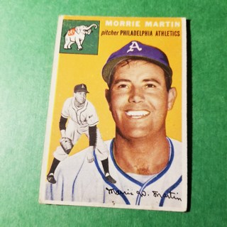 1954 - TOPPS BASEBALL CARD NO. 168 - MORRIE MARTIN - A'S