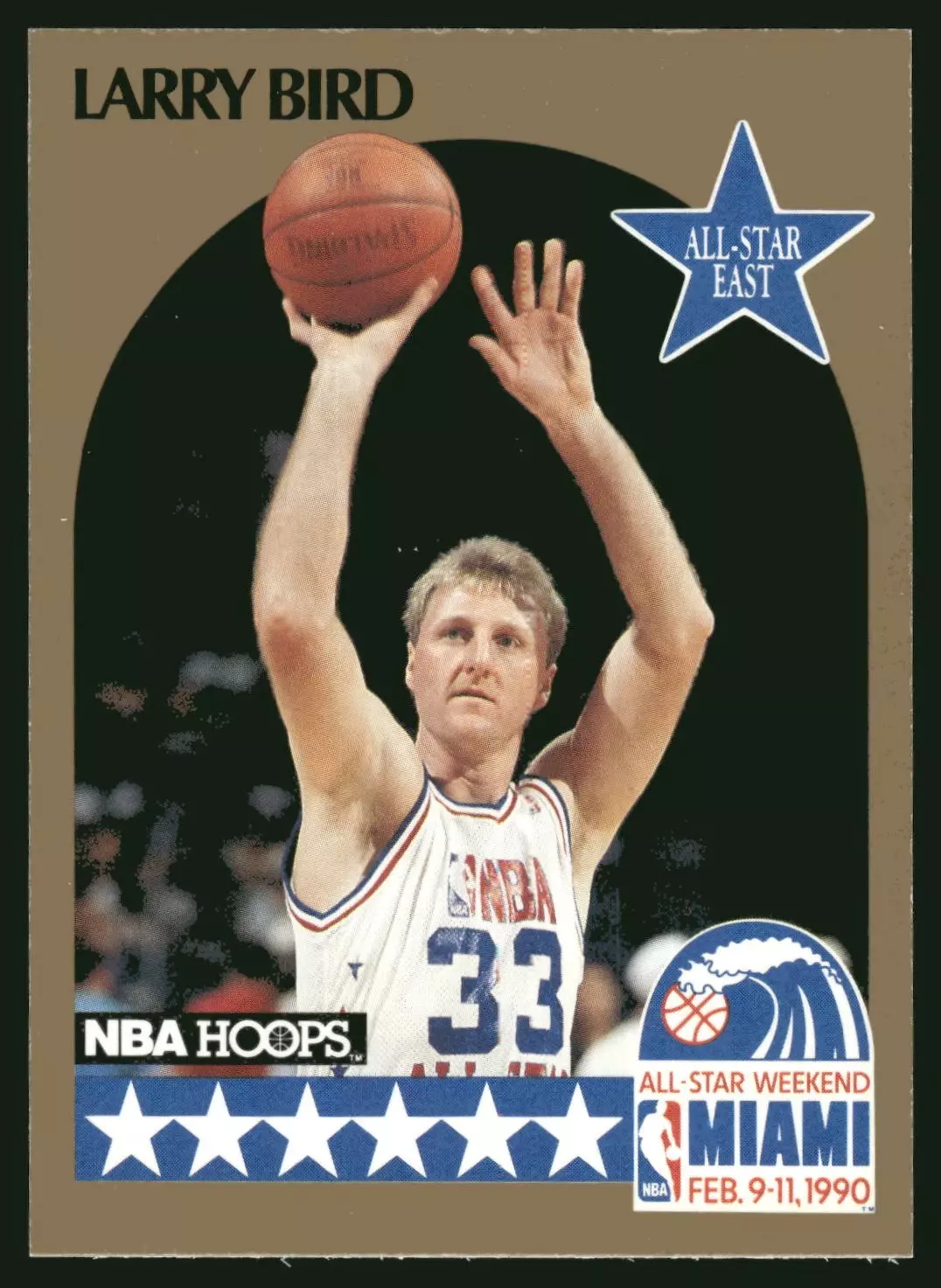 FREE: Larry Bird - 1990/91 NBA Hoops Basketball #2 - Celtics star - HOFer - MINT CARD