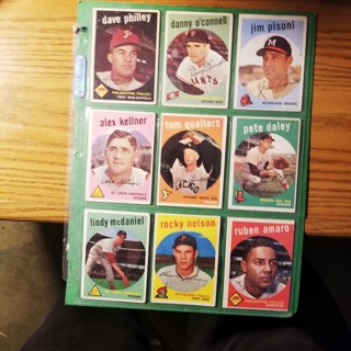 9 - LOT 1959 TOPPS - LOW TO MID GRADE - BASEBALL CARDS