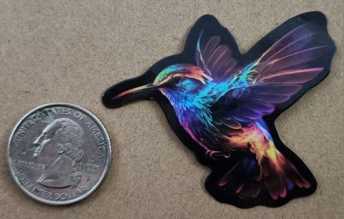 Neon Hummingbird Sticker