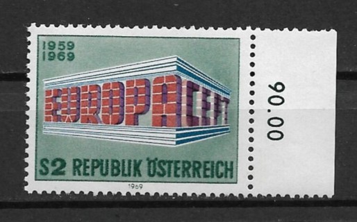 1969 Austria Sc837 2S Europa MNH