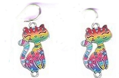 SP ENAMEL CAT EARRINGS STYLE 7 (PLEASE READ DESCRIPTION) 