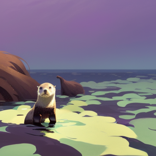 Listia Digital Collectible: sea otters in the kelp
