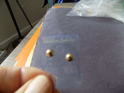 pair small gold ball post earrings