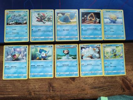 Pokemon Cosmic Eclipse Water Cards