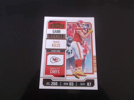 2023 Panini Contenders game  ticket  Travis  Kelce  Bronze   parallel  card  # 52 Kansas City Chiefs