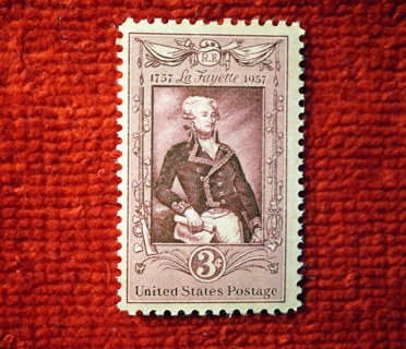 Scotts #1097 MNH/OG 1957 " Lafayette" U.S. Postage Stamp. 