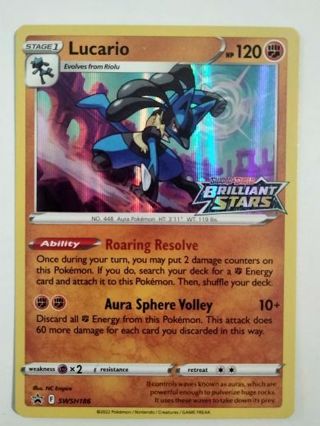 Lucario swsh 185 prerelease holo promo pokemon