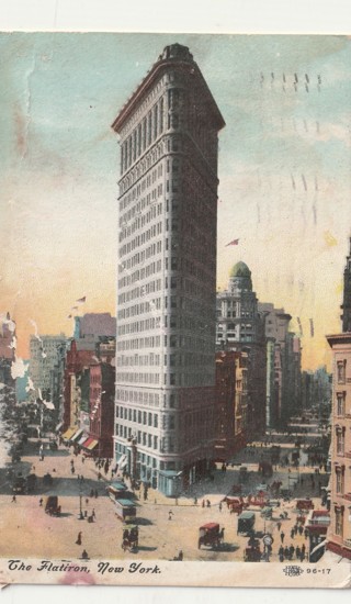 Vintage Used Postcard: (g): 1910 The Flatiron, NYC, NY