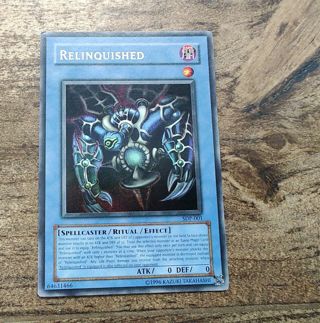 Yu-Gi-Oh Card Relinquished holo and gold foil title