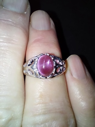 RING BEAUTIFUL NATURAL AMETHYST SET INTO A STERLING SILVER MOUNTING ONE WEEK SPECIAL ONLY SIZE 6 WOW