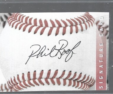 Milwaukee Brewers Phil Roof autographed Homemade Sweet Spot card