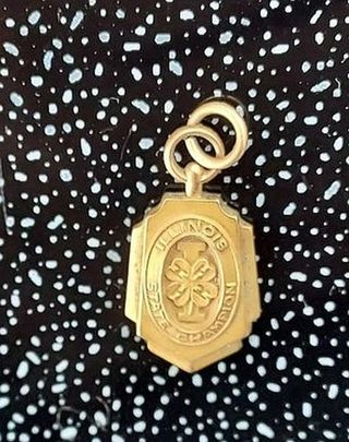 Vintage Gold Filled 4H Illinois State Champion Charm or Pendant