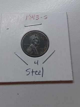 1943-S Steel Lincoln Wheat Penny! 13.4